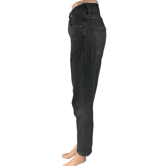 Zara Women's Black High Waisted Straight Leg Stretch Casual Denim Jeans Size 6 - Picture 2 of 5